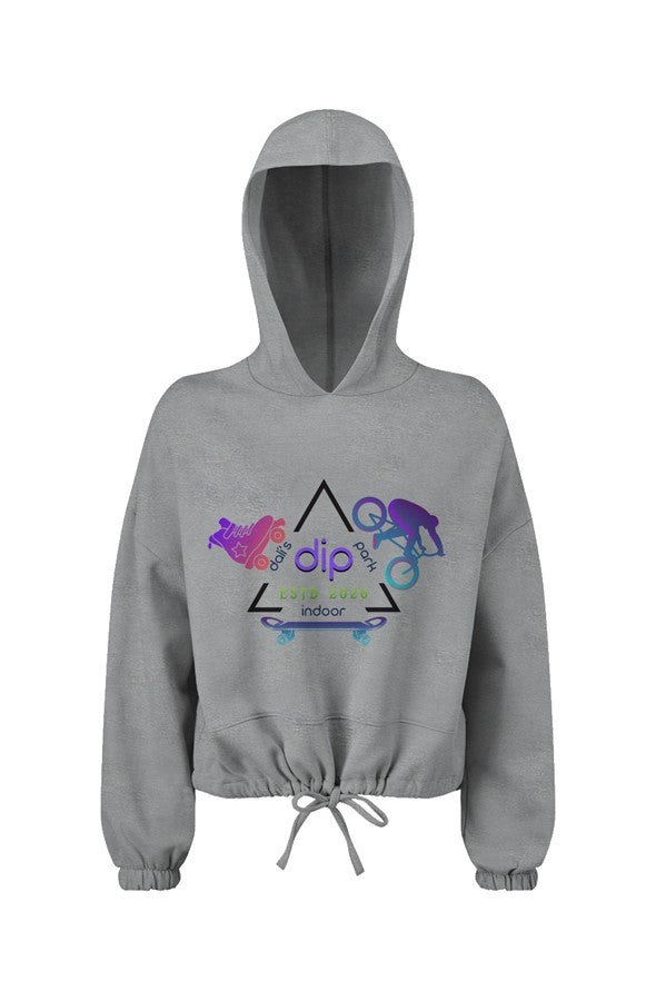 Ladies 39 Cropped Oversize Hooded Sweatshirt