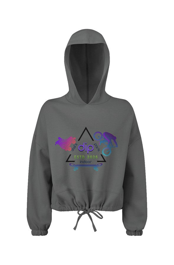 Ladies 39 Cropped Oversize Hooded Sweatshirt