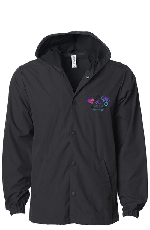 Black On Black Water Resistant Windbreaker